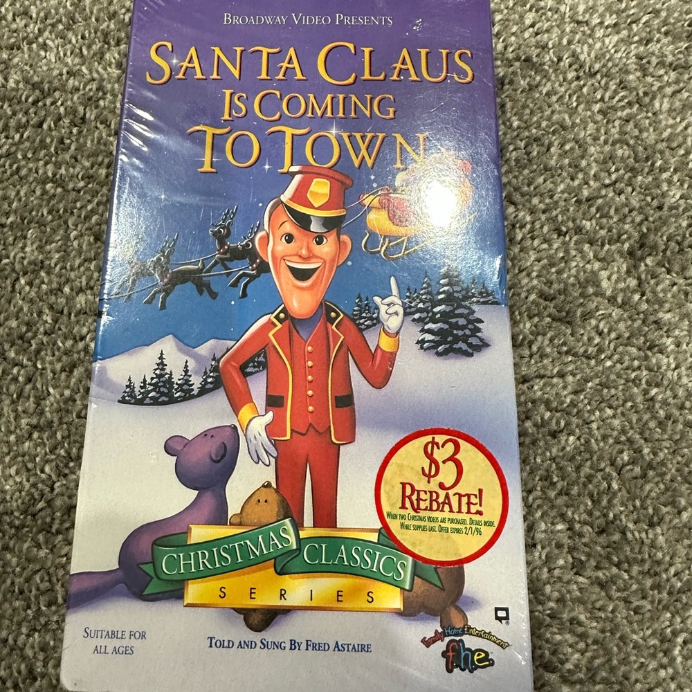 Santa Claus Is Coming to Town VHS factory sealed